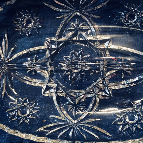 Vintage Anchor Hocking , Star of David pattern - relish dish - Picture 2 of 8